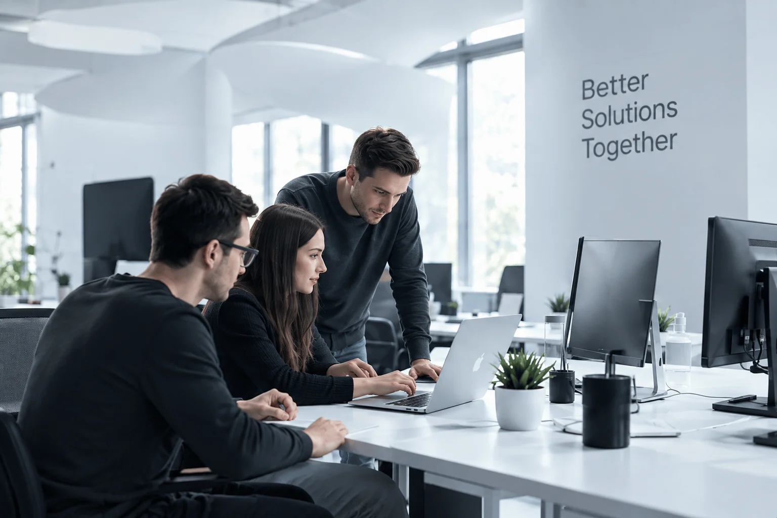 Команда IT Group за работой в офисе